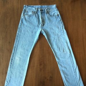 Levi's 501 Button Fly Jeans - Light Wash